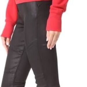 DL1961 Black Coated Raw Hem Haven Leggings in Asphalt - Size 26